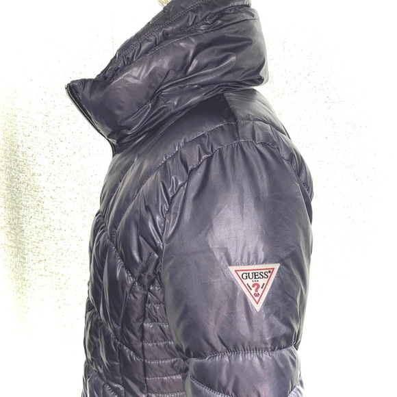 Guess Quilted Metallic Puffer Coat - Picture 3 of 4